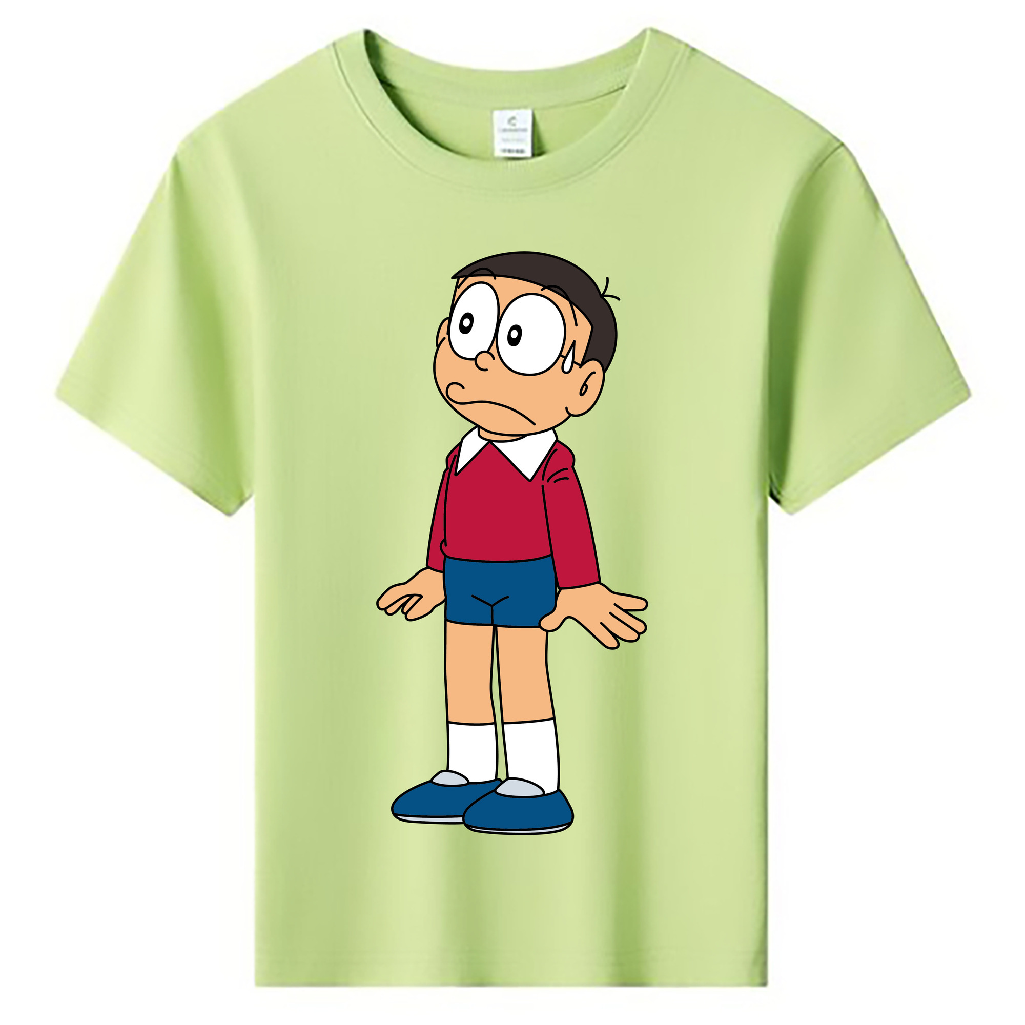 （画像用） ドラえもん 野比 のび太 Doraemon Nobita Nobi 綿100％キッズTシャツ（フロントプリント）